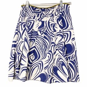 Cabi Pleated Skirt Women’s Lombard Geo Swirl Flare Style 470 Size 2